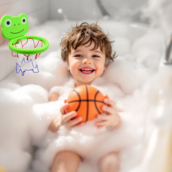 KOSZYKÓWKA ZABAWKA DO GRY W WANNIE WANNY KĄPIELI DLA DZIECI KOSZ 3 PIŁECZKI