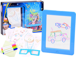 Podświetlana Tablica + okulary 3D pisaki  TA0092