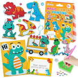 HAFT DIAMENTOWY DINOZAURY NAKLEJKI MOZAIKA KRYSZTAŁKI PREZENT DLA DZIECI