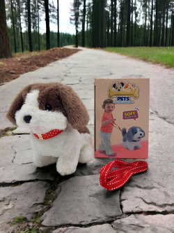 PIESEK PIES chodzący na smyczy szczeka PETS zestaw zabawka dla dzieci