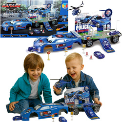 AUTO ROZKŁADANE KOMISARIAT POLICJA WEWNĄTRZ AUTA PARKING GARAŻ DLA AUTEK