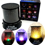 LAMPKA NOCNA MASTER PROJEKTOR GWIAZD LAMPA NA BATERIE DO POKOJU DLA DZIECI