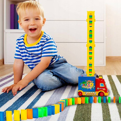 SAMOCHÓD DOMINO CAR Układa Klocki 100szt. DOMINO